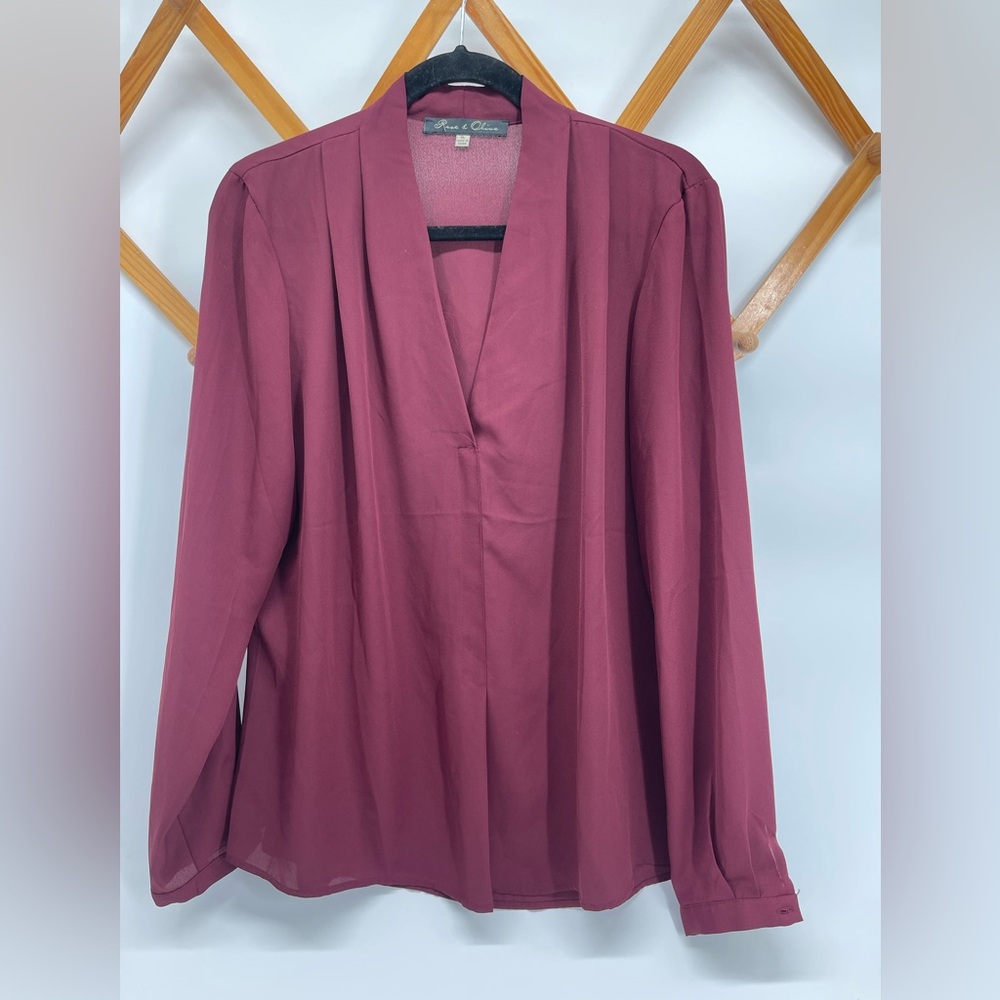 Flowy Maroon Women's Top. Perfect for fall!